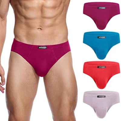 Imagen de wirarpa Slip Microfibra Hombre Modal Ropa Interior Briefs Calzoncillo para Pack de 4 Multicolor Tamaño XXXL