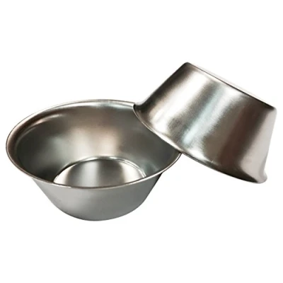 Imagen de Artame Juego de 6 moldes Individuales 5 cm para pastéis Nata, Acero Inoxidable, Plata