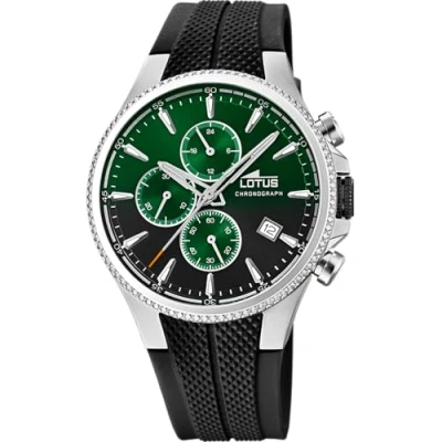 Imagen de Lotus Reloj Hombre 18621/A Chrono Caja de Acero Inoxidable 316l Plateado Correa Caucho