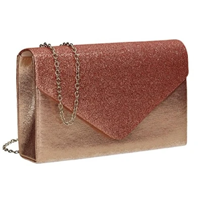 Imagen de SwankySwans Kelly Bolso de mano con purpurina para mujer, fiesta graduación, Rosa (Pink), Talla Unica