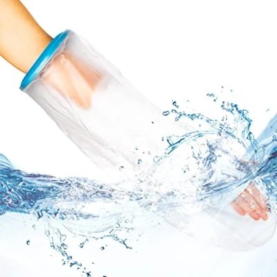 Imagen de Funda de Yeso Impermeable para la Ducha: Protector escayola el baño, transparente y vendaje, Protección reutilizable en seco