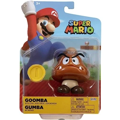 Imagen de World of Nintendo Super Mario Figura de acción 4 pulgadas + accesorio Goomba pieza