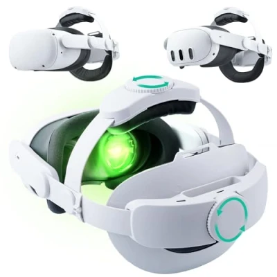 Imagen de Noiposi correa para la cabeza Meta Quest 3s/3/Quest 2, de repuesto ajustable Elite con doble perilla, accesorios auriculares realidad virtual, soporte mejorado y comodidad reduce
