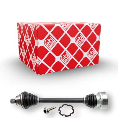 Imagen de FEBI BILSTEIN 182853 Árbol de transmisión Eje delantero, izquierda con grasa tuerca VOLKSWAGEN: Golf 5, 6, 7, SEAT: Leon II Hatchback