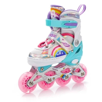 Imagen de Patines Línea Ajustables para Niños Jouvenes y Adolescentes de Linea con ABEC7 Forro Interior Tamaño Ajustable