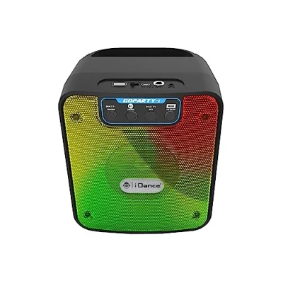 Imagen de Cefa Toys Altavoz Portátil Bluetooth Go Party, con y Batería Recargable, Iluminación Led Entrada de Micrófono USB, Muy Ligero 700 g