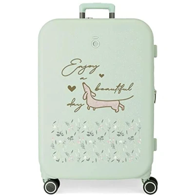 Imagen de Enso Beautiful day Maleta mediana Verde 48x70x28 cms Rígida ABS Cierre TSA integrado 79L 4,32 kgs 4 Ruedas dobles