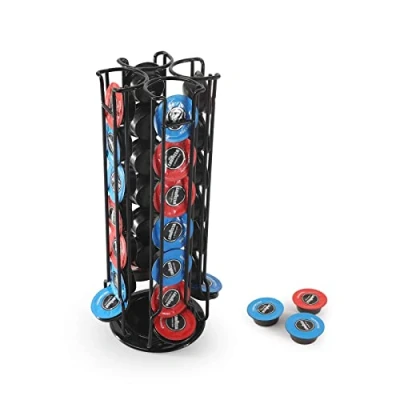 Imagen de SYSYLY Soporte para Cápsula Compatible cápsulas de café Lavazza Mio (28 Piezas) Giratorio Torre