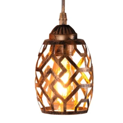 Imagen de TWSXTE Apliques colgante Lámpara vintage E27 iluminación interior, decoración de cuerda ajustable (bombilla no incluida)