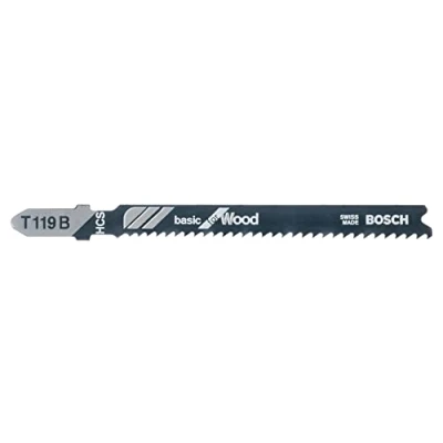 Imagen de Bosch Professional 3 x Hojas de Sierra calar T 119 B Basic for Wood (para Madera blanda, corte recto, accesorios calar)