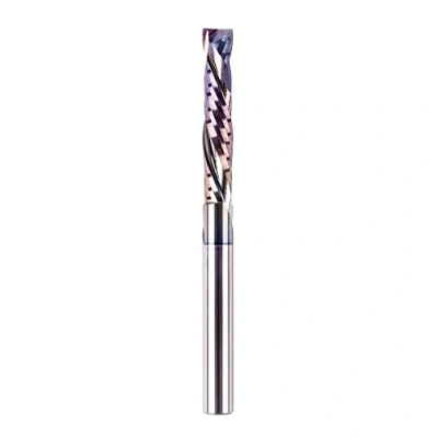 Imagen de SpeTool Fresas para Madera 8 mm Fresa de Ranurar Compresión Helicoidal CNC Carburo Sólido Espiral con Revestimiento TAC HRC55 Extralarga Longitud Corte 32mm