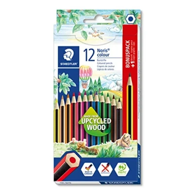 Imagen de STAEDTLER Noris 185 SET9 Estuche de cartón con 12 lápices colores + GRATIS 1 lápiz grafito HB