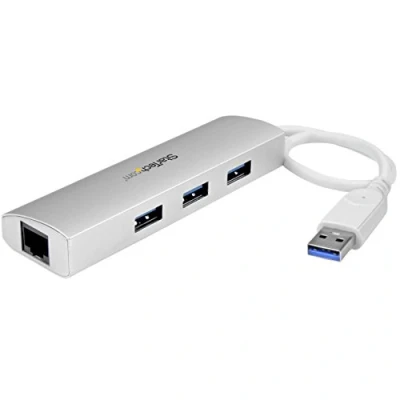 Imagen de Startech.com Hub Concentrador De 3 Puertos Usb 3.0 Con Adaptador Red Ethernet Gigabit