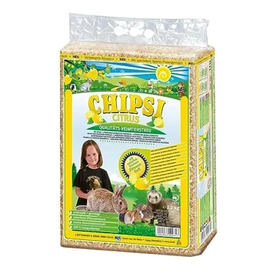 Imagen de Chipsi Lecho para Conejos de Limón Aglomerante (60 L). Higiénico Roedores, Hamsters, Cobayas Cítrico con Materiales Naturales Biodegradables, Ecológicos.