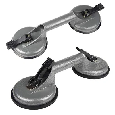 Imagen de EXLECO 2x Ventosa para Cristal 118mm Coche Abolladuras Capacidad de 100Kg con Dos Ventosas Vidrio Gris Vacío