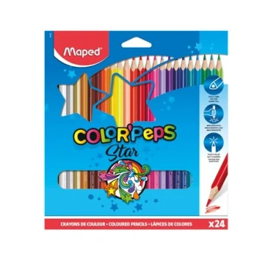 Imagen de Lapices de colores maped triangulares caja 24 unidades surtidos