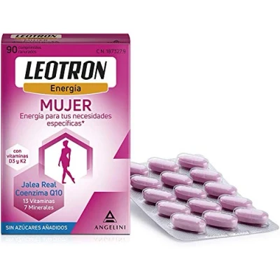 Imagen de LEOTRON Mujer Complemento Alimenticio con Jalea Real, Vitaminas y Minerales 90 Comprimidos.