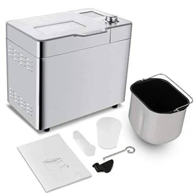 Imagen de Panificadora, Panificadora Automática, Pantalla LCD Acero Inoxidable, 13 H Preestablecidas y 25 Programas 3 tamaños de pan colores horneado