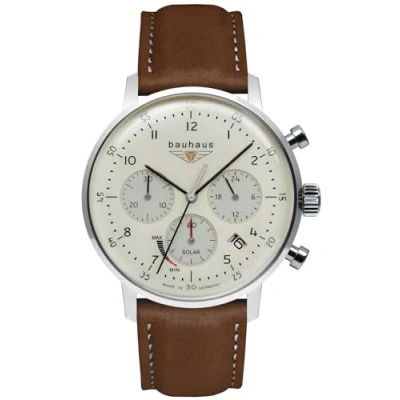 Imagen de Bauhaus Reloj de hombre con cronógrafo solar Correa cuero 2086 5,