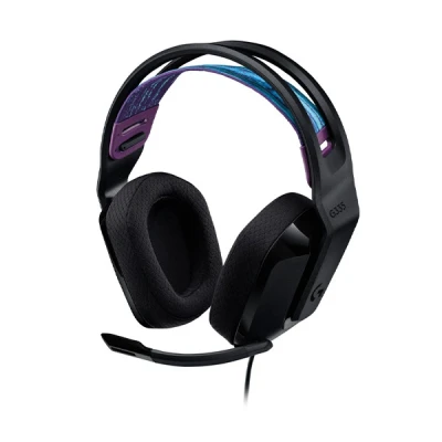 Imagen de Auriculares gaming Logitech G G335, Con cable, Micrófono volteable para silenciar, PS/PC/Xbox/Nintendo, Transductores 40mm, Rueda de volumen, Negro