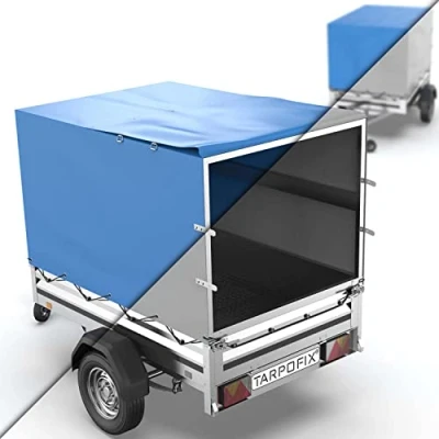 Imagen de Tarpofix® Lona para Remolque Alta 208 x 114 90 cm Incl. Cuerda Lonas remolques de PVC Diversos Modelos, vehículos 750kg