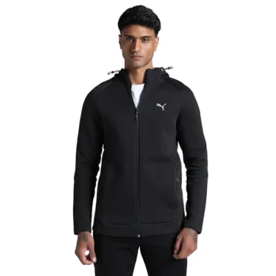 Imagen de Puma Evostripe Fullzip Sudadera con cremallera, Hombre, Talla: Medium, Black