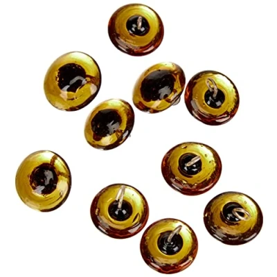 Imagen de Rayher ojos de cristal para muñecos, 10 ud, 12 mm ø, marrón claro, peluche, 8904305