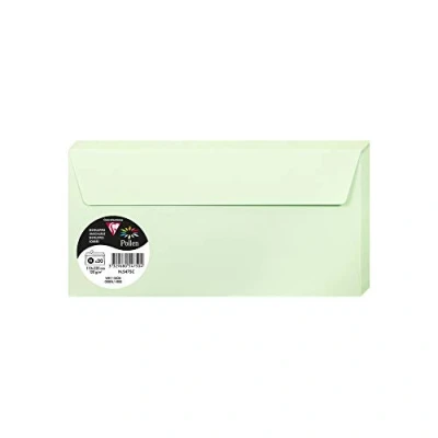 Imagen de Clairefontaine 50078C Lote de 20 sobres Pollen, 140 x mm, color verde 110 220 mm