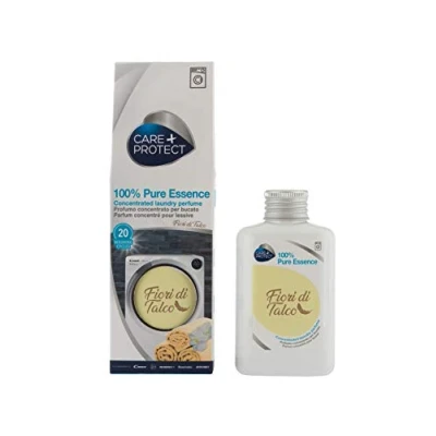 Imagen de CARE + PROTECT Fiori di Talco, Esencia 100% Pura, Fragancia de Lavandería para Lavadoras, Concentrada Ropa y Ropa, Fórmula Activa Larga Duración, hasta 5 semanas, 20 ciclos, 100ml