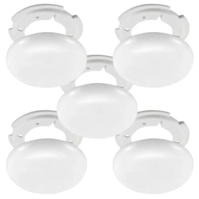 Imagen de caja de conexiones para cables, color blanco, conexión, lámpara techo, roseta blanca, ciega, ultraplana, diámetro 13 cm, altura 1,5 cm (1 x