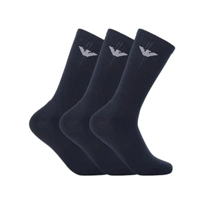 Imagen de Emporio Armani Underwear 3 Pack Medium Socks Sporty Terrycloth de Calcetines medianos, Marine, TU los Hombres