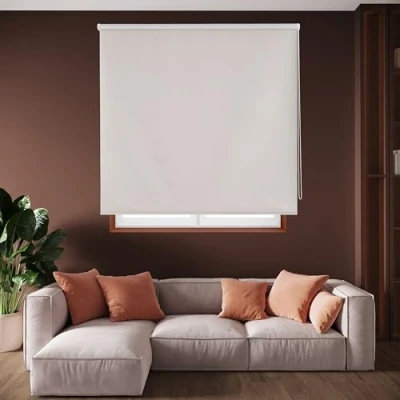 Imagen de Blindecor Draco Estor enrollable opaco liso Gris plata, 160 x 230 cm (Ancho por Alto). Tamaño de la Tela 157 225 cm. Estores térmicos blackout