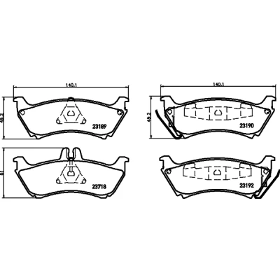 Imagen de HELLA 8DB 355 009 241 Juego de pastillas freno preparado para indicador desgaste con accesorios MERCEDES BENZ: Clase ML