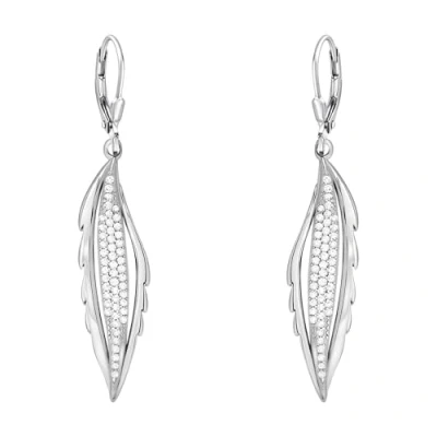 Imagen de SOFIA MILANI Pendientes para Mujeres en Plata de Ley 925 con Circonitas Escalador Pluma Ala Ángel 20809