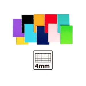 Imagen de Cuaderno espiral liderpapel folio smart tapa blanda 80h 60gr cuadro 4 mm con margen colores surtidos