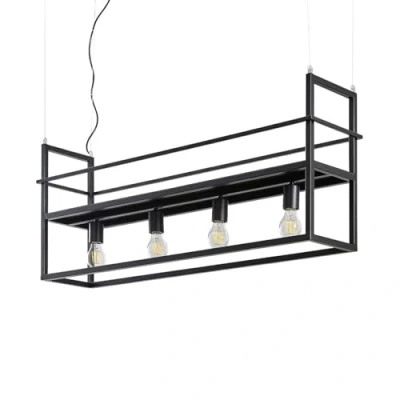 Imagen de lámpara colgante &#039;Grisela&#039; (Moderno) en Negro hecho de Metal e.o. para Salón &amp; Comedor (4 llamas, E27) Lindby colgante, lámpara, techo, techo