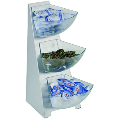 Imagen de APS Multi Rack, estantería de cocina, bastidor, canaleta para porciones, dispensador acero inoxidable 18/0, volumen por 1 litro, 3 niveles
