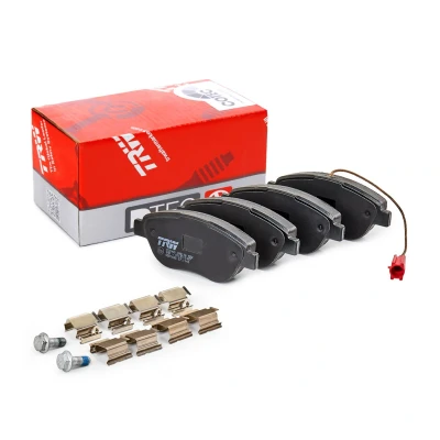 Imagen de TRW COTEC GDB1655 Juego de pastillas freno con contacto avisador desgaste tornillos pinza accesorios FIAT: Grande Punto Hatchback
