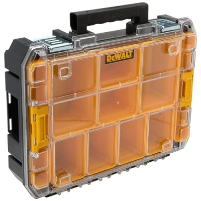 Imagen de DEWALT DWST82968 1, Organizador con Tapa transparente TSTAK V, IP54 , Volumen 7,8L, Para piezas pequeñas y accesorios, de policarbonato