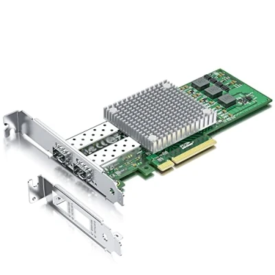 Imagen de 10Gb PCI E Nic Tarjeta de Red Network Card, con Broadcom BCM57810S Chipset, Dual SFP+ Puerto, Express Ethernet LAN Adaptador Compatible Windows Server/Windows/Linux/VMware
