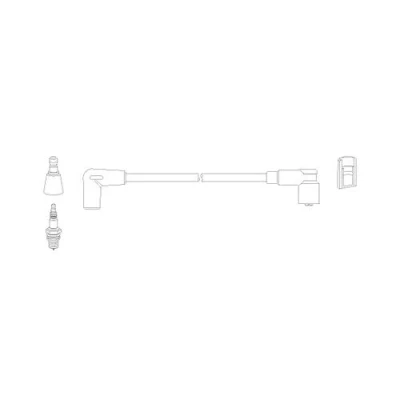 Imagen de HITACHI 134484 Juego de Cables Encendido FIAT: Panda I Hatchback, Seicento / 600 Cinquecento