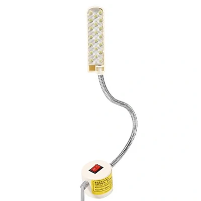 Imagen de Lámpara LED para máquina de coser,lámpara cuello cisne con base montaje magnética, interruptor flexible CA 220 250 V casa,máquina coser, estudio, tornos, taladros,bancos trabajo (20 leds)