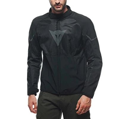 Imagen de Dainese Ignite Air Tex Jacket, Chaqueta de Moto Verano, Tejido Malla, para Hombre, Protecciones Suaves, Negro/Negro/Gris Reflex, 48