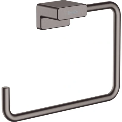 Imagen de hansgrohe AddStoris Toallero de baño aro, cromo negro cepillado, 41754340