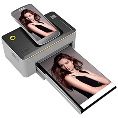 Imagen de Kodak Photo Printer Dock con Wi Fi PD 450 Tecnología avanzada de impresión sublimación tinta patentada. Compatible Android Incluye adaptador iOS.