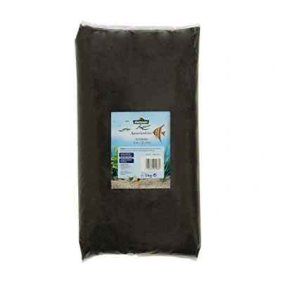 Imagen de Dehner Arena para acuarios de Agua, Grava Fina acuarios, Color Negro, Base Decorativa, Agua Dulce, Ornamental, Grano 0,4 1,2 mm, Redondeada, 5 kg