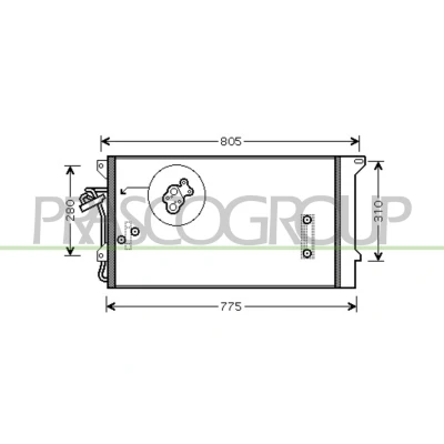 Imagen de PRASCO AD830C001 Condensador con secador 15 13 Aluminio 688 R 134 a VOLKSWAGEN: Touareg I, PORSCHE: Cayenne