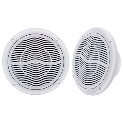 Imagen de Herdio Altavoces de Techo 6,5 Pulgadas y 120 vatios, Marinos Sonido estéreo 2 vías Impermeables para Exteriores baño, Barco, Cocina, Cine en casa (1 Par)