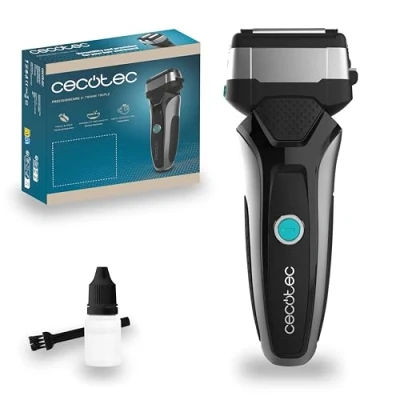 Imagen de Cecotec Máquina de Cortar la Barba Inalámbrica, Afeitadora Laminar PrecisionCare X Trimm Triple. 3 Cuchillas Acero Inoxidable, Pantalla, Autonomía 60mins, Protección IPX6