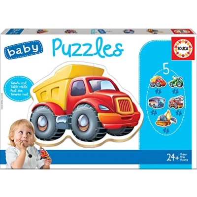 Imagen de Educa Baby Puzzles Vehículos. Set de 5 Infantiles Progresivos 3 A Piezas. Partir 24 Meses (14866)